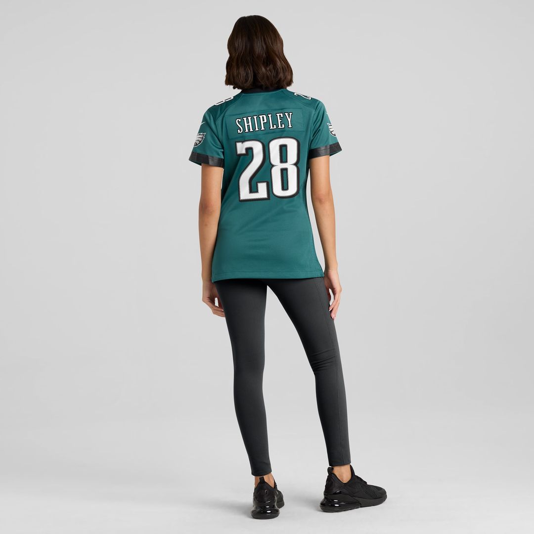 Will Shipley Philadelphia Eagles Women's Team Game Jersey - Midnight Green
