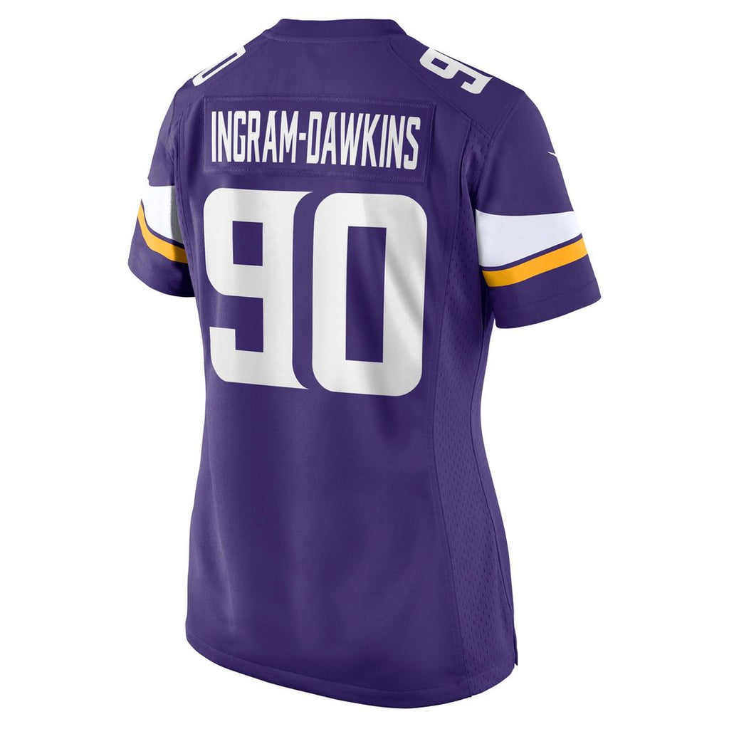 Tyrion Ingram-Dawkins Minnesota Vikings Women's Team Game Jersey - Purple