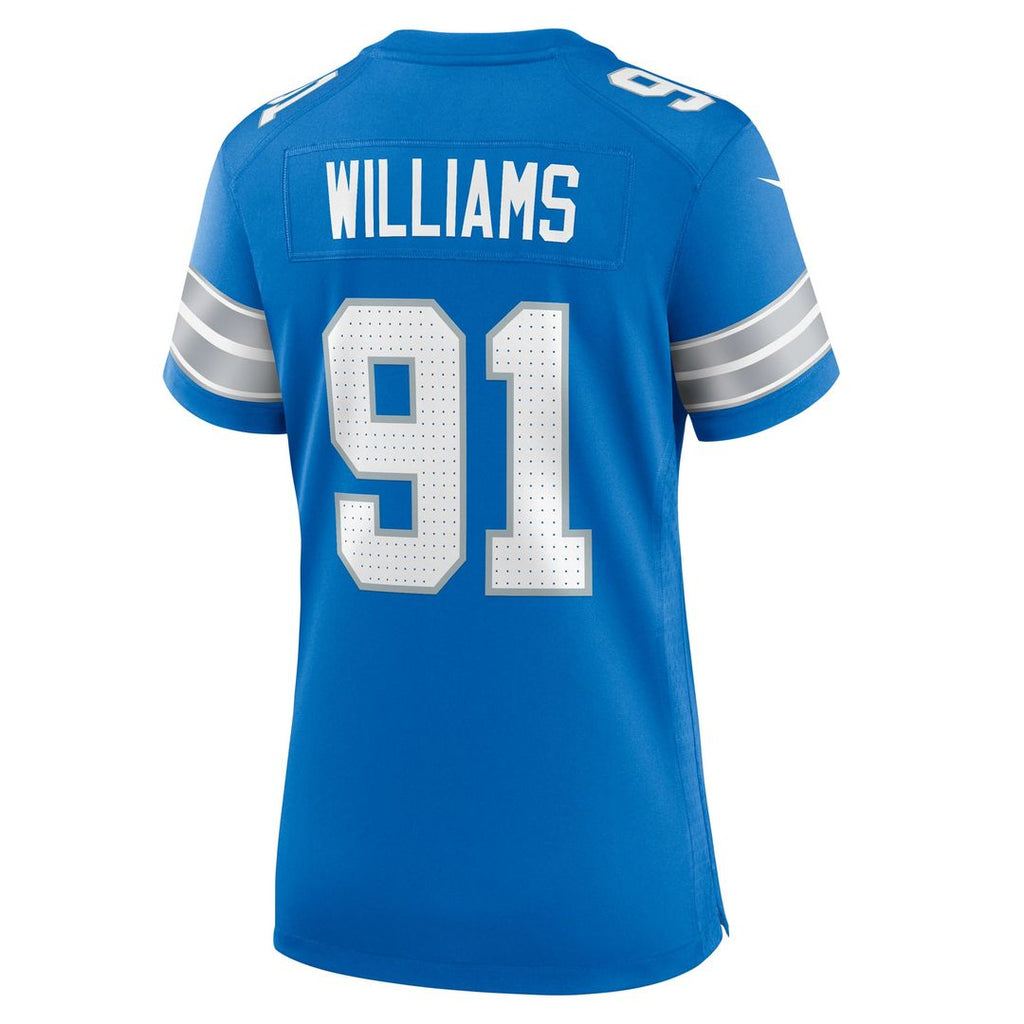 Tyleik Williams Detroit Lions Women's Team Game Jersey - Blue