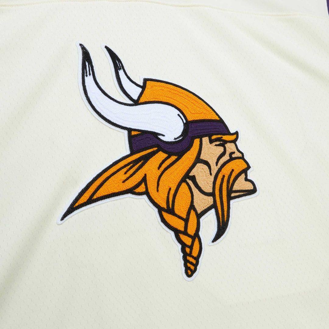 Randy Moss Minnesota Vikings Mitchell & Ness Chainstitch Legacy Jersey - Cream