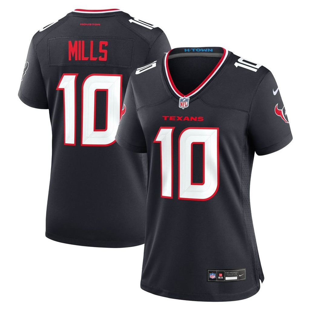 Davis Mills Houston Texans Women's Team Game Jersey - Navy