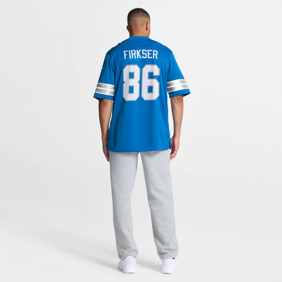 Anthony Firkser Detroit Lions Team Game Jersey - Blue