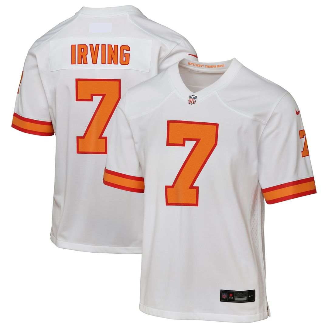 Bucky Irving '76 Tampa Bay Buccaneers Youth Game Jersey - White