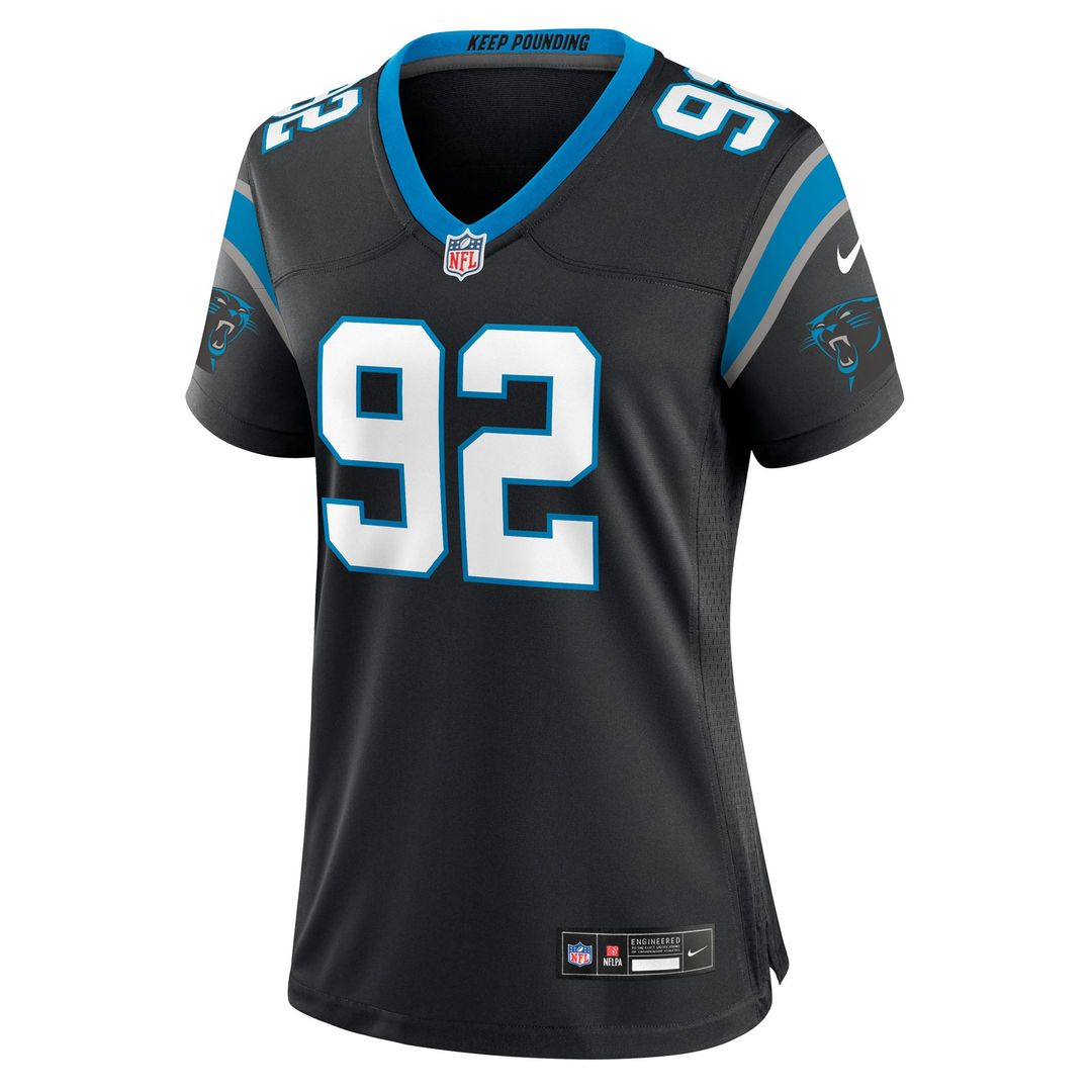 Cam Jackson Carolina Panthers Women's Team Game Jersey - Black