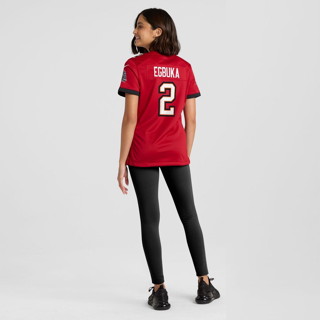 Emeka Egbuka Tampa Bay Buccaneers Women's Team Game Jersey - Red