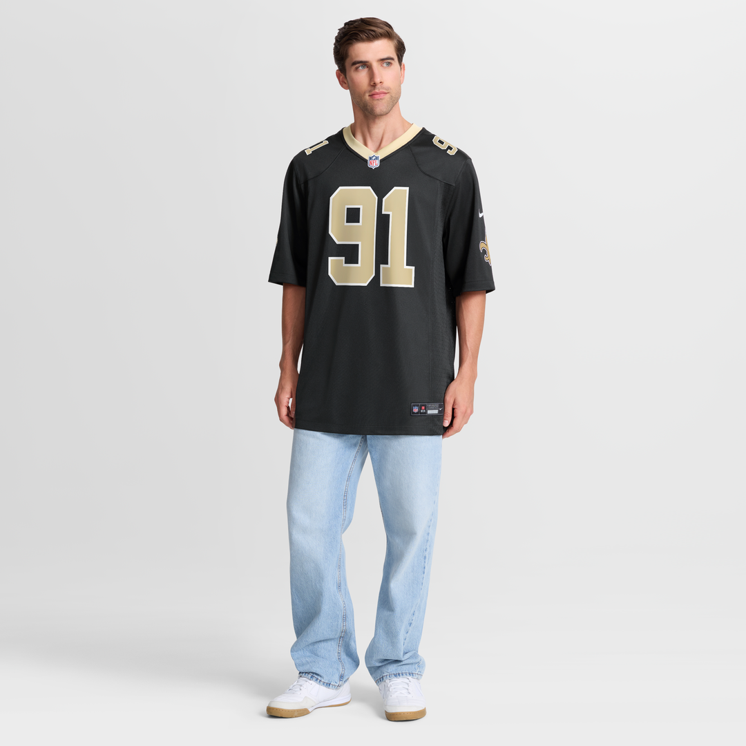 Vernon Broughton New Orleans Saints Team Game Jersey - Black