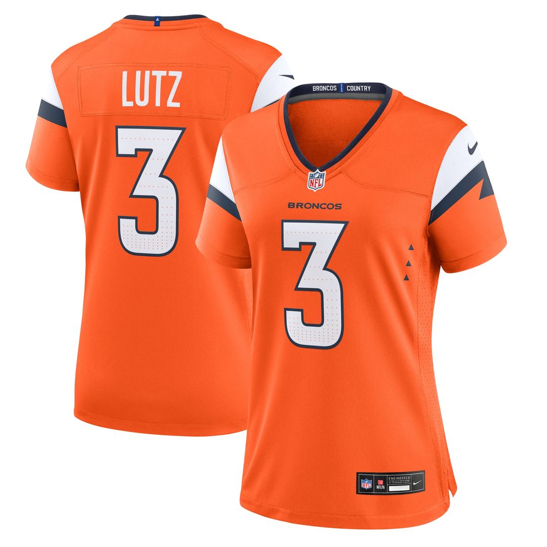Wil Lutz Denver Broncos Women's Team Game Jersey - Orange
