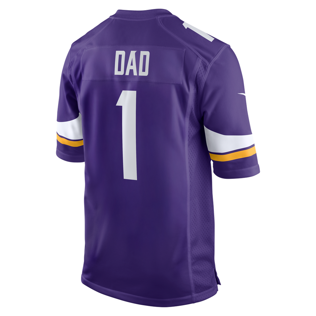 Number 1 Dad Minnesota Vikings Game Jersey - Purple