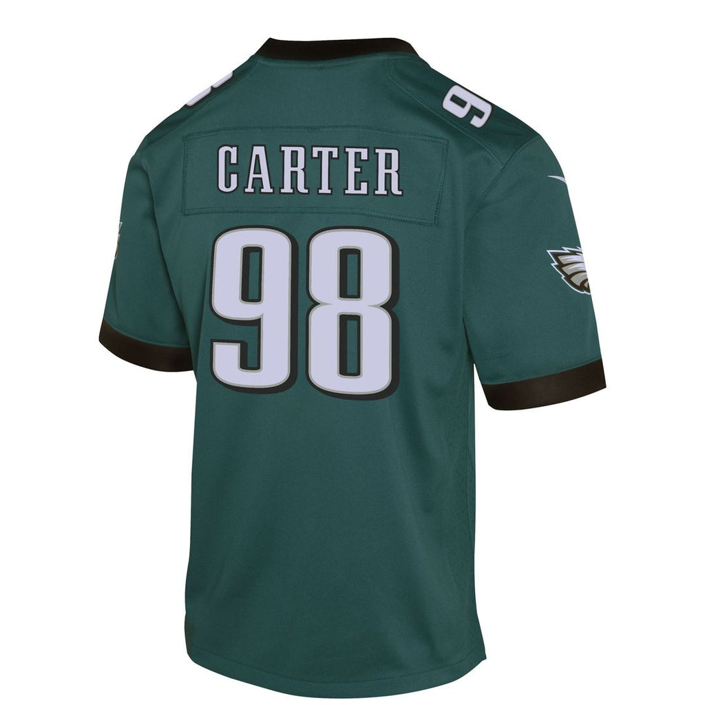Jalen Carter Philadelphia Eagles Youth Game Player Jersey - Midnight Green