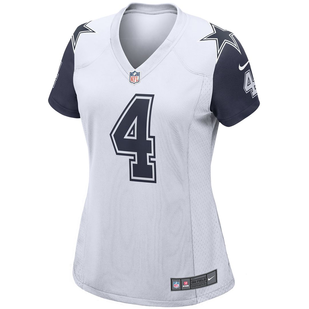 Dak Prescott Dallas Cowboys Women's Alternate Game Jersey - White