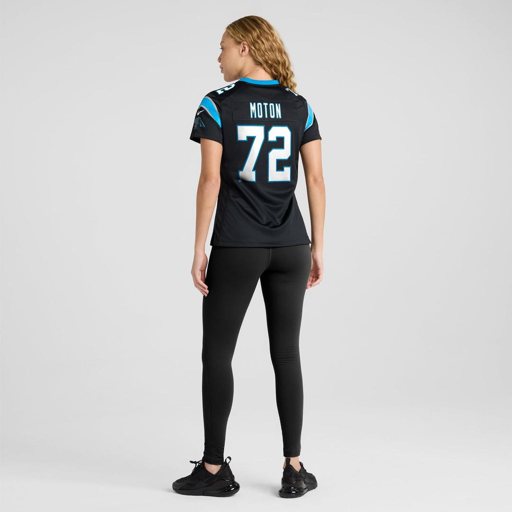 Taylor Moton Carolina Panthers Women's Team Game Jersey - Black