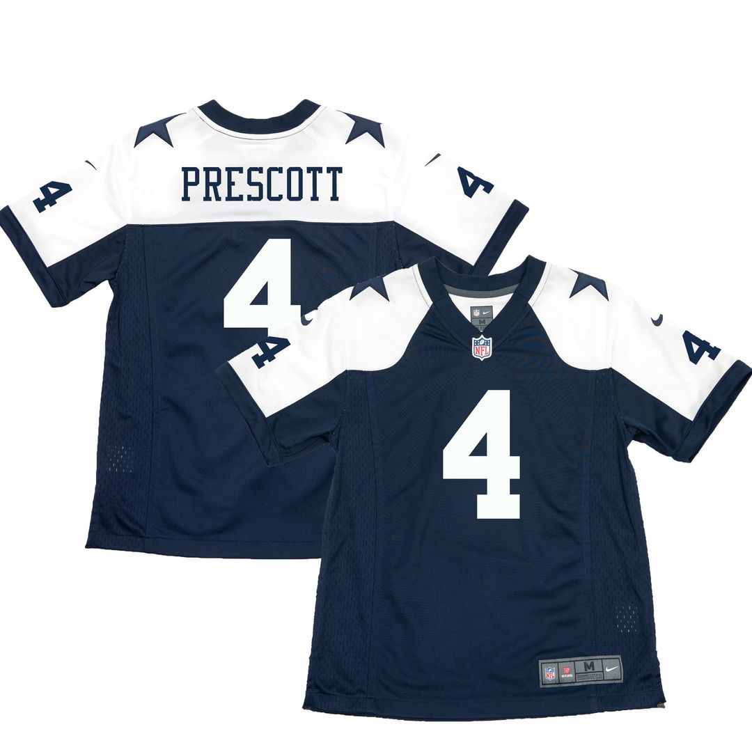 Dak Prescott Dallas Cowboys Youth Color Rush Game Jersey - White