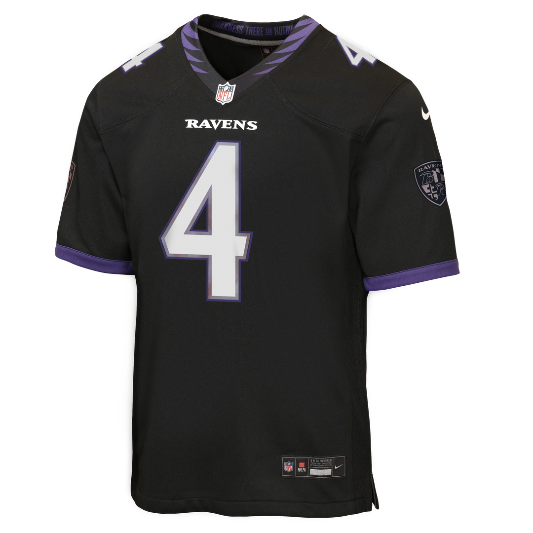 Zay Flowers Baltimore Ravens Youth Alternate Game Jersey - Black