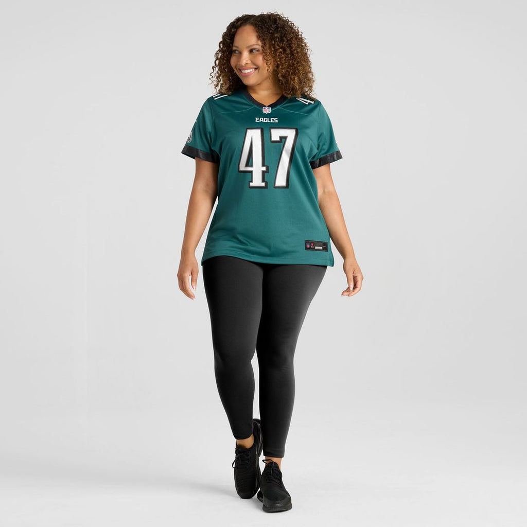 Charley Hughlett Philadelphia Eagles Women's Team Game Jersey - Midnight Green