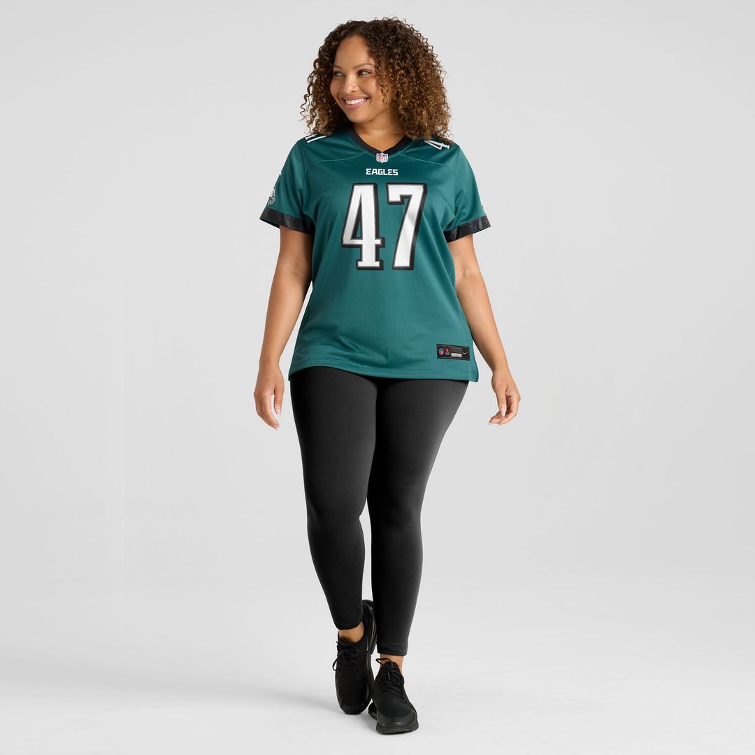 Charley Hughlett Philadelphia Eagles Women's Team Game Jersey - Midnight Green