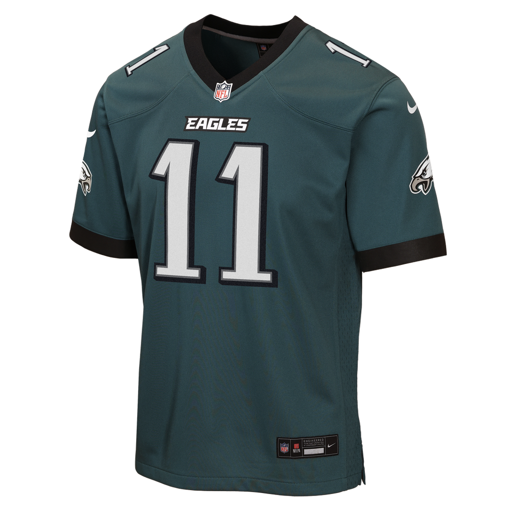 A.J. Brown Philadelphia Eagles Youth Team Game Jersey - Midnight Green