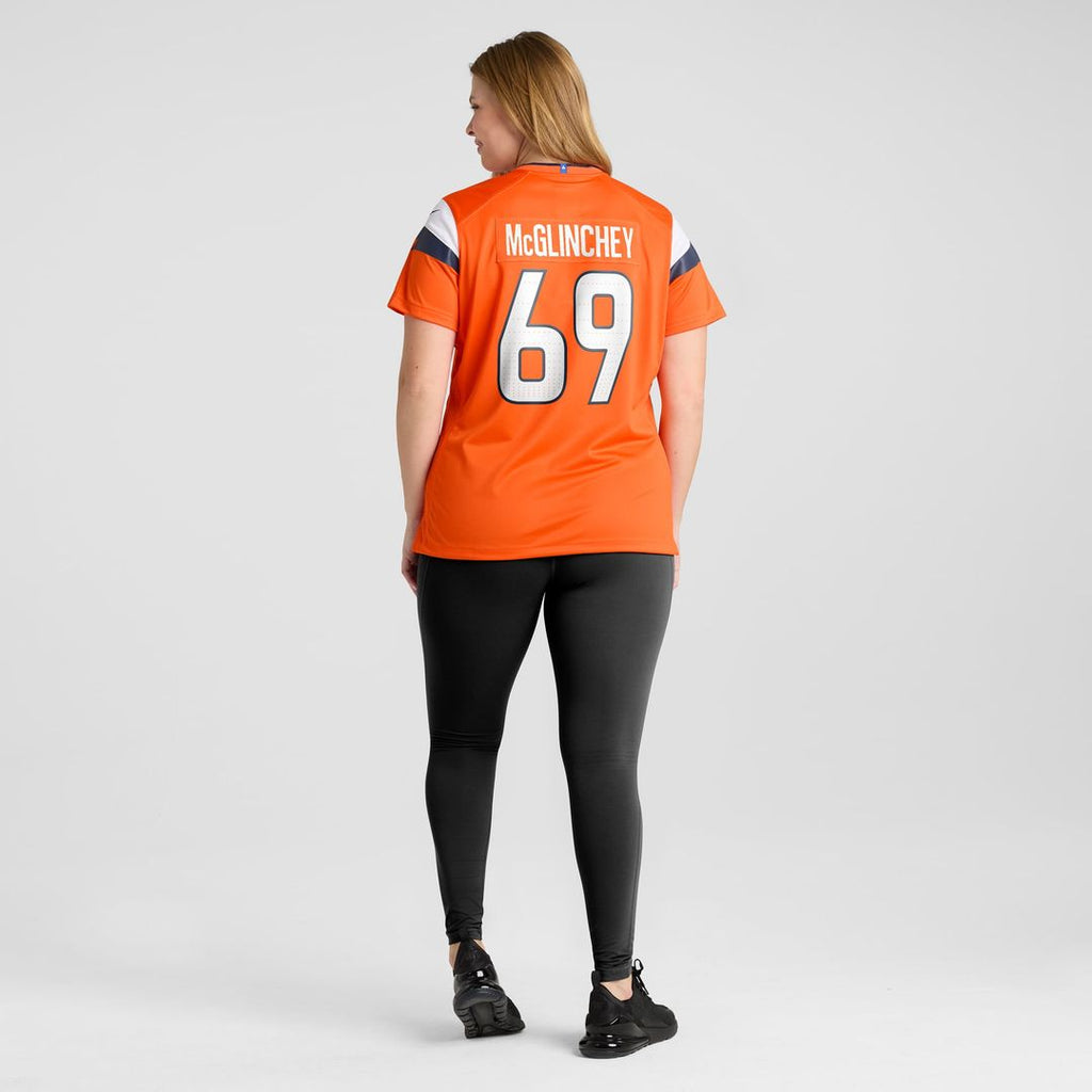 Mike McGlinchey Denver Broncos Women's Team Game Jersey - Orange
