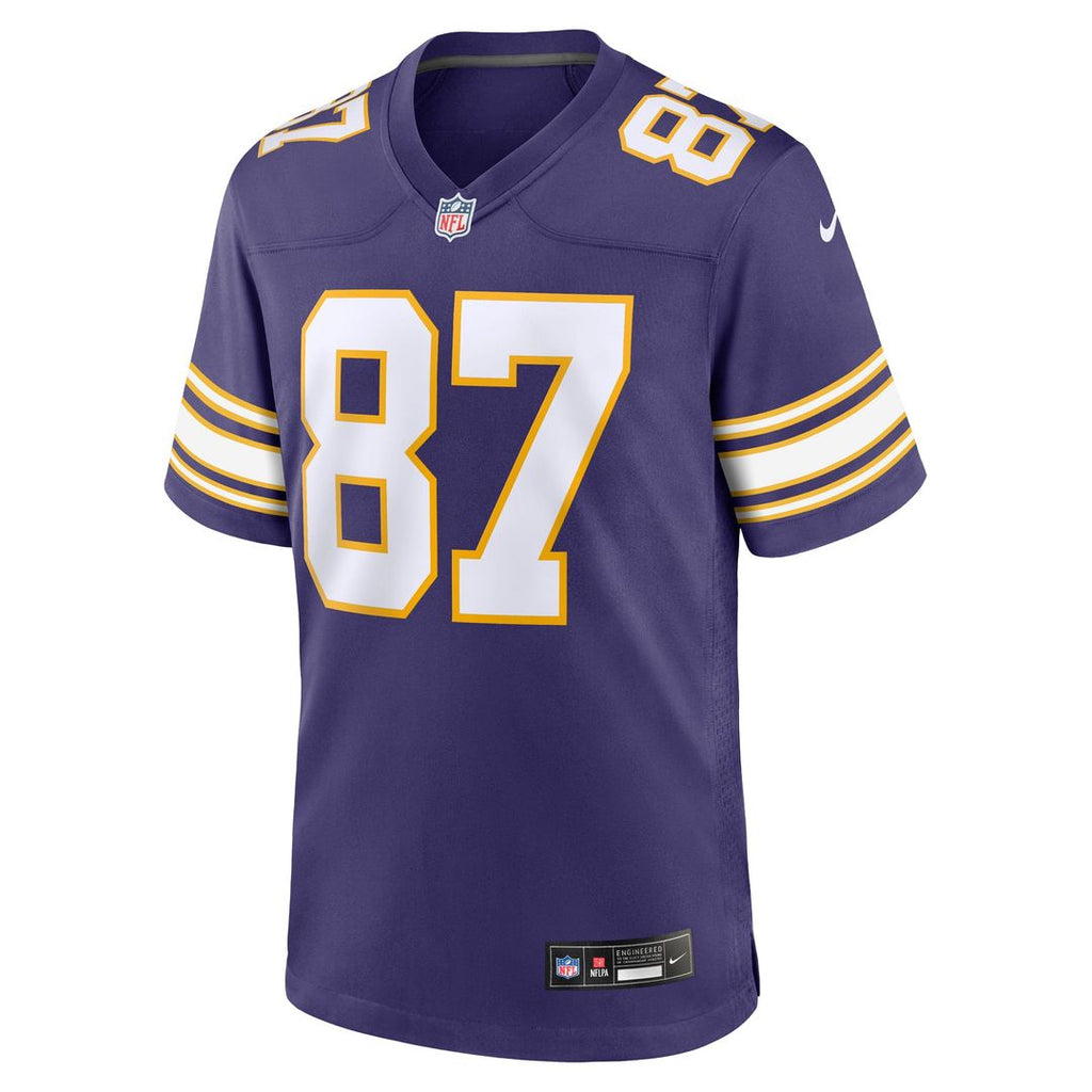 T.J. Hockenson Minnesota Vikings Classic Player Game Jersey - Purple