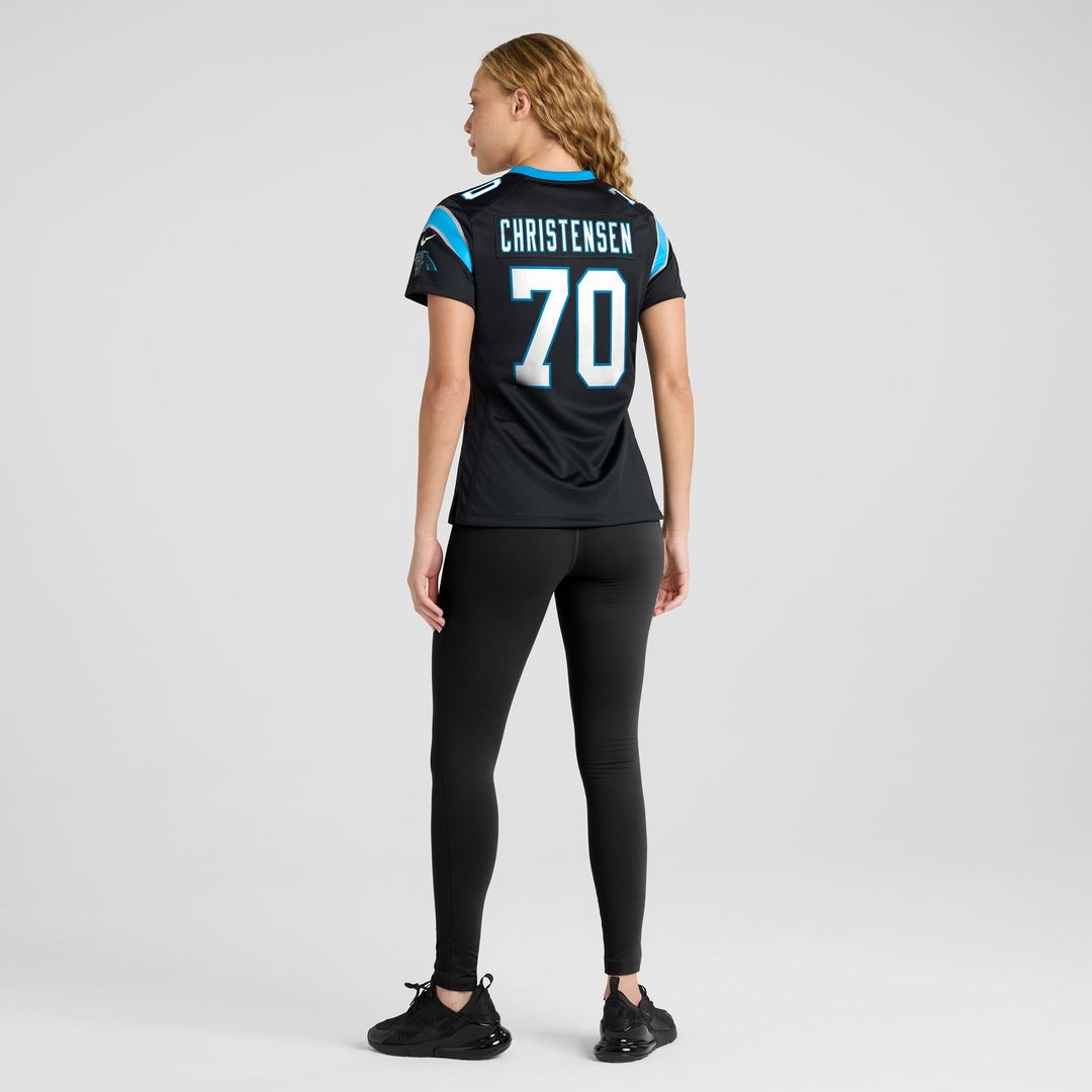 Brady Christensen Carolina Panthers Women's Team Game Jersey - Black