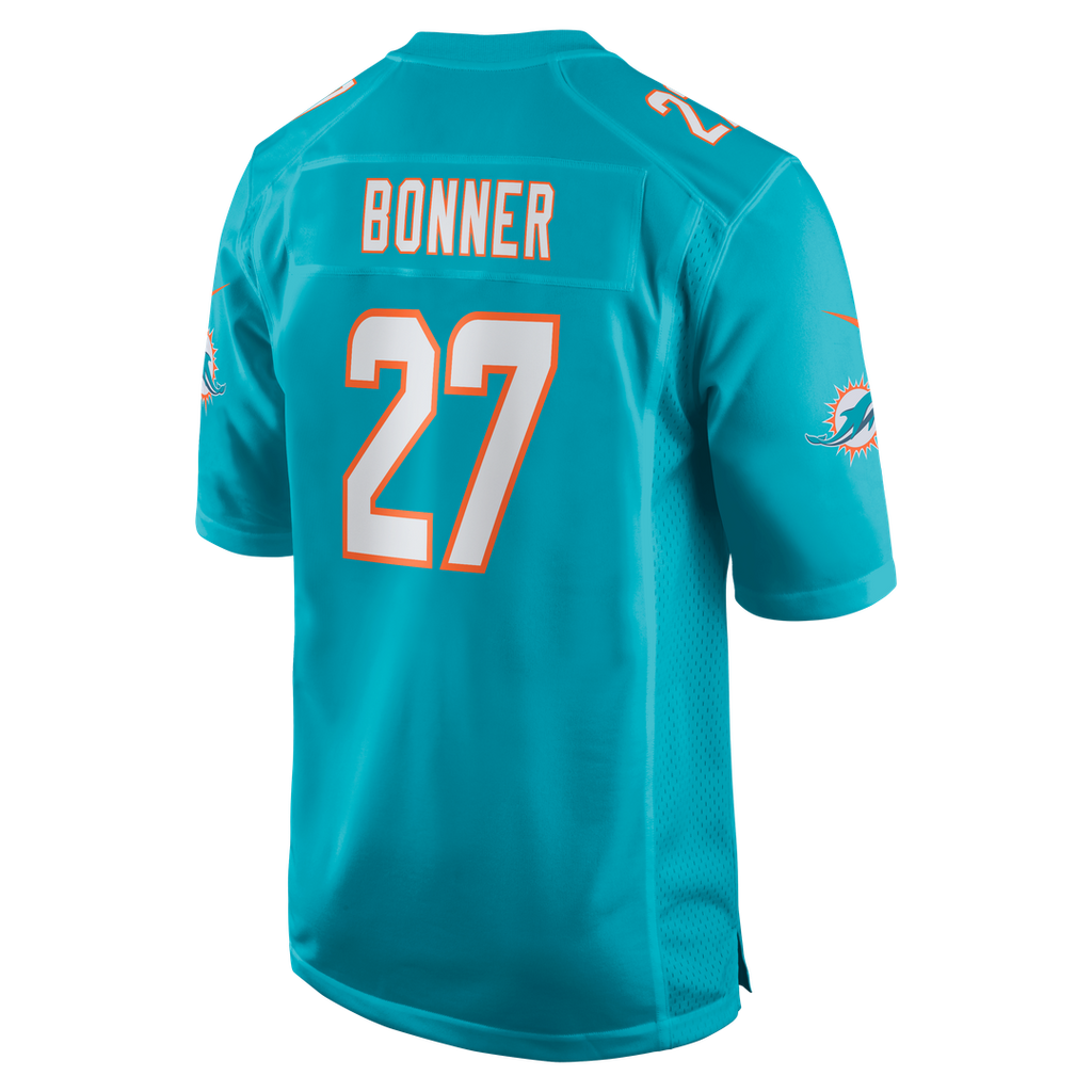 Ethan Bonner Miami Dolphins Game Jersey - Aqua