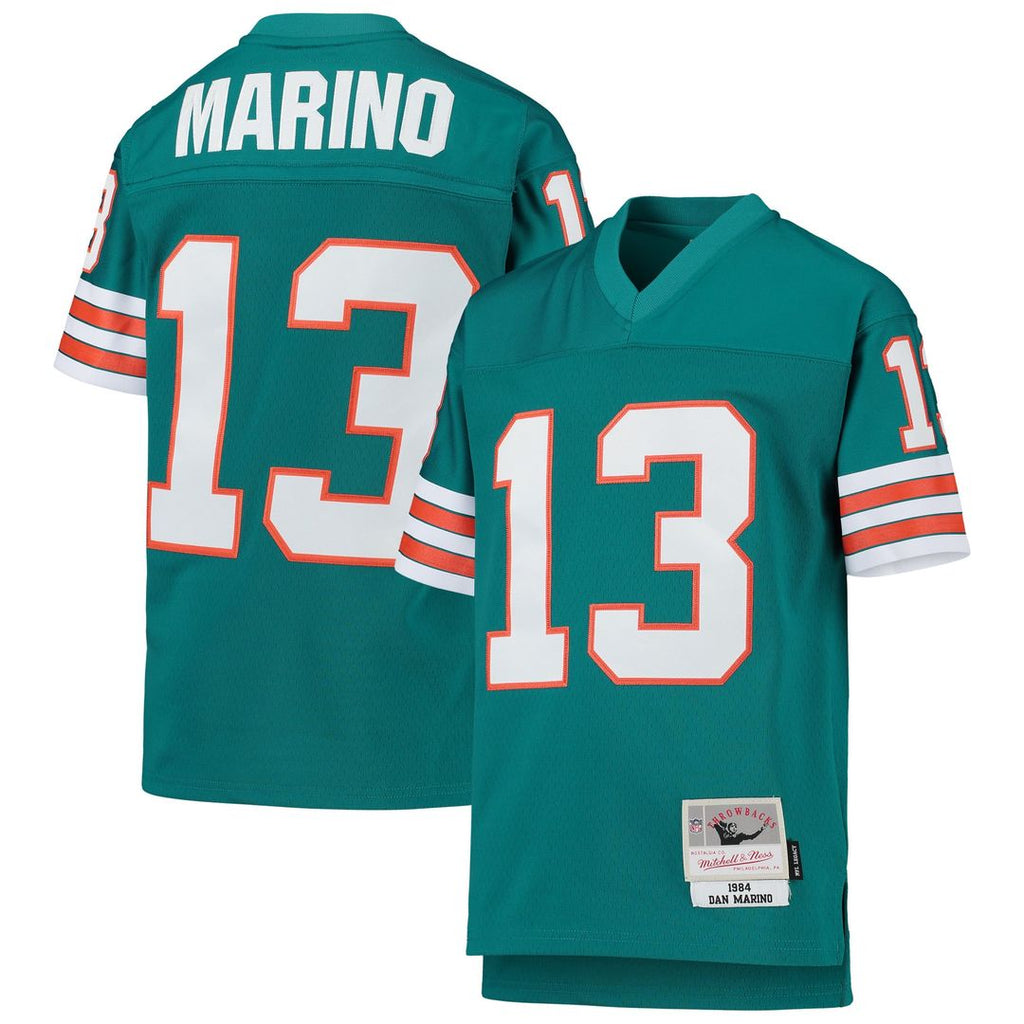 Dan Marino Miami Dolphins Mitchell & Ness Youth 1984 Legacy Retired Player Jersey - Aqua