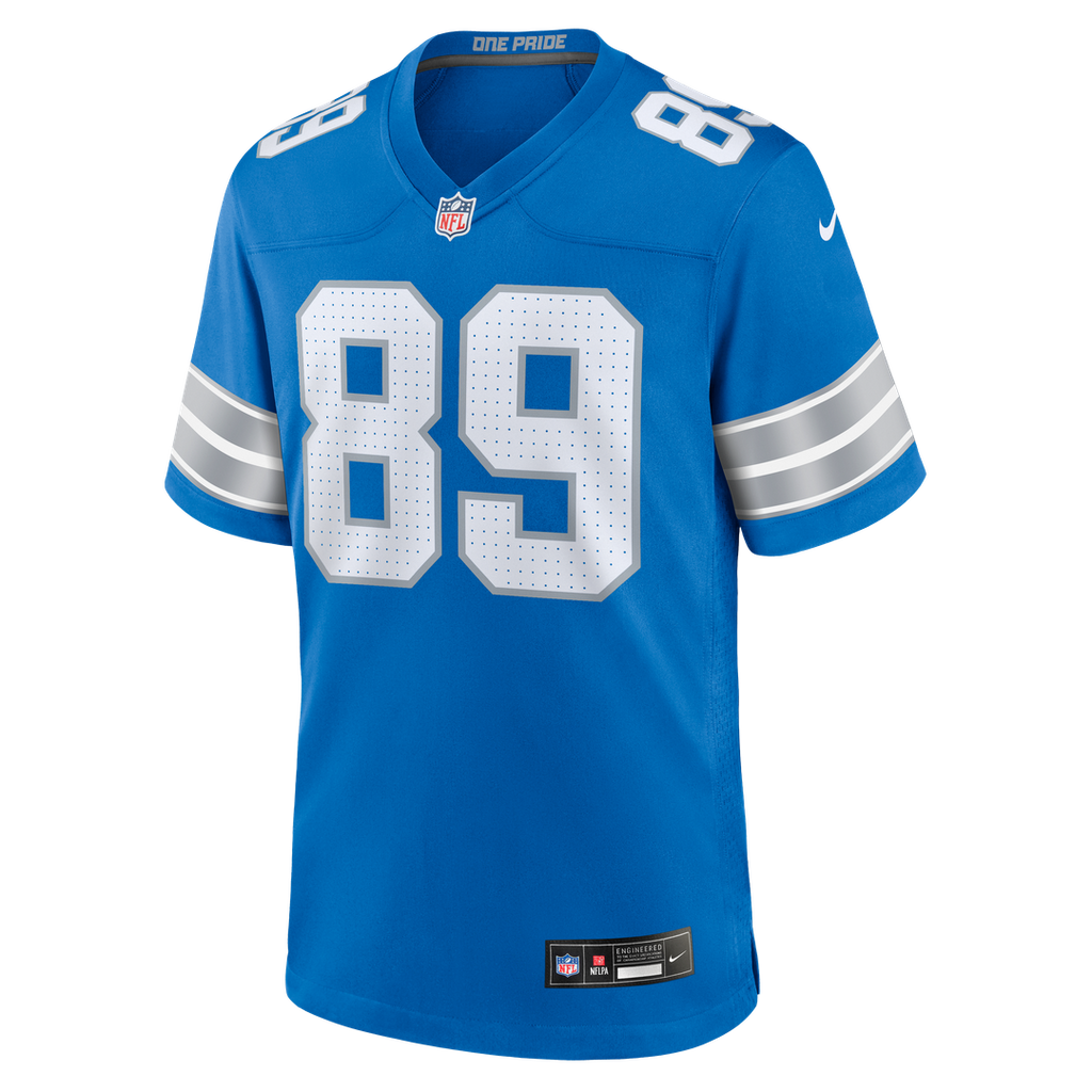 Brock Wright Detroit Lions Team Game Jersey - Blue