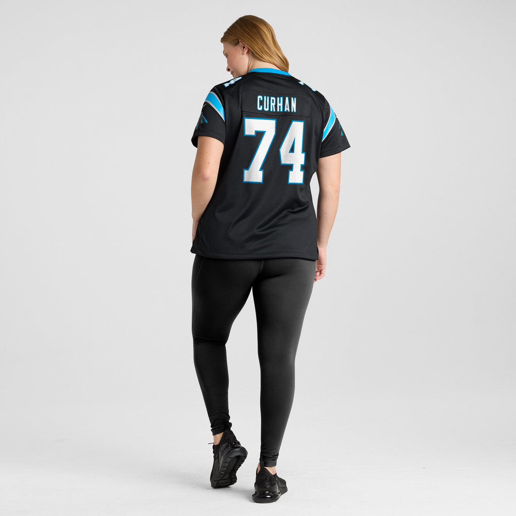 Jake Curhan Carolina Panthers Women's Team Game Jersey - Black