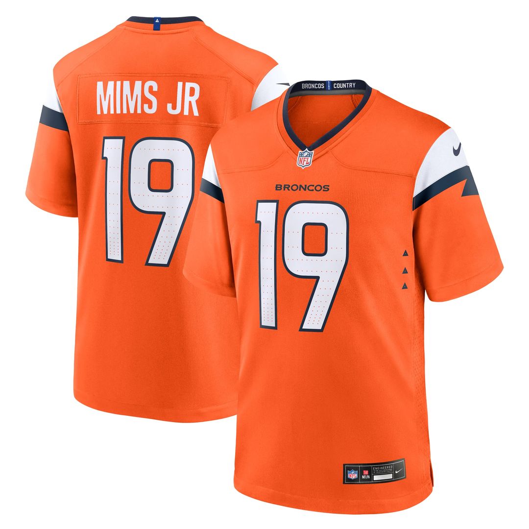 Marvin Mims Jr Denver Broncos Team Game Jersey - Orange