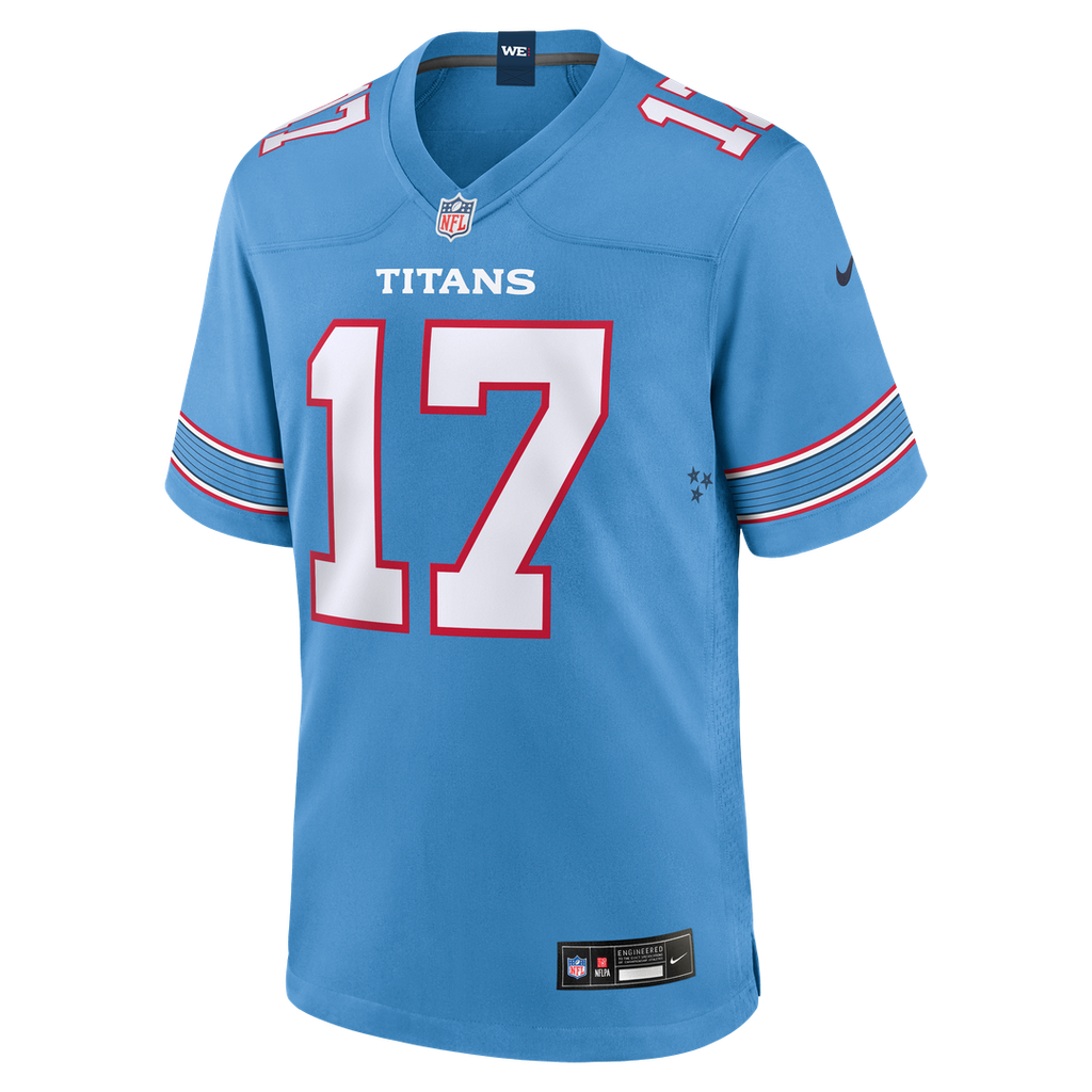Chimere Dike Tennessee Titans Team Game Jersey - Light Blue