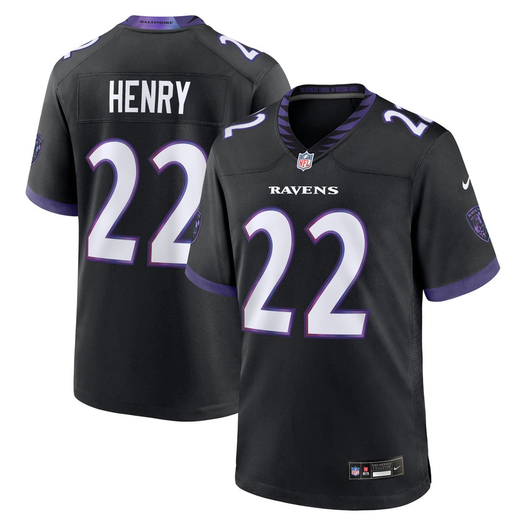 Derrick Henry Baltimore Ravens Alternate Game Jersey - Black