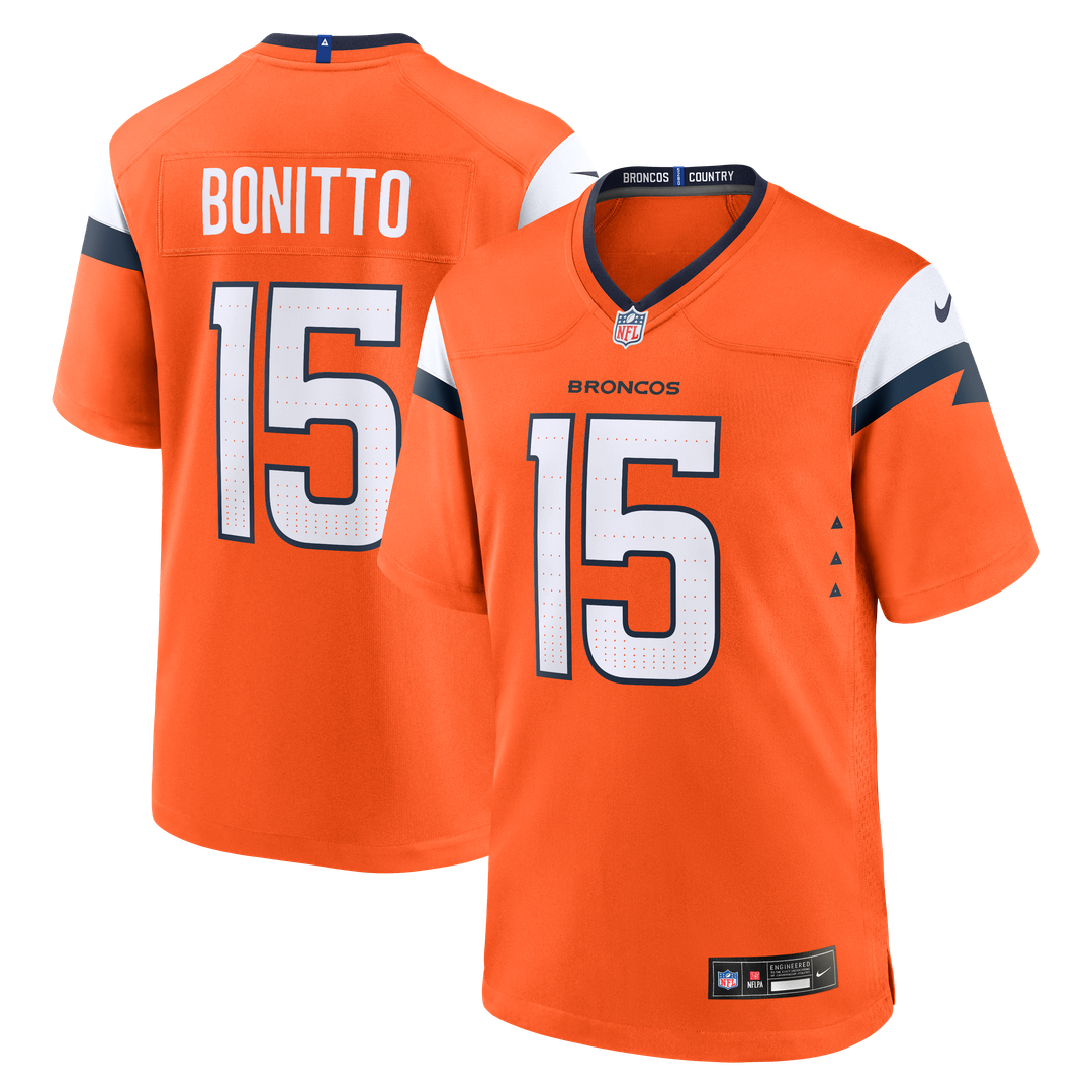 Nik Bonitto Denver Broncos Team Game Jersey - Orange
