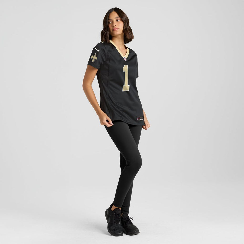 Number 1 Bride New Orleans Saints Women's Game Jersey - Black