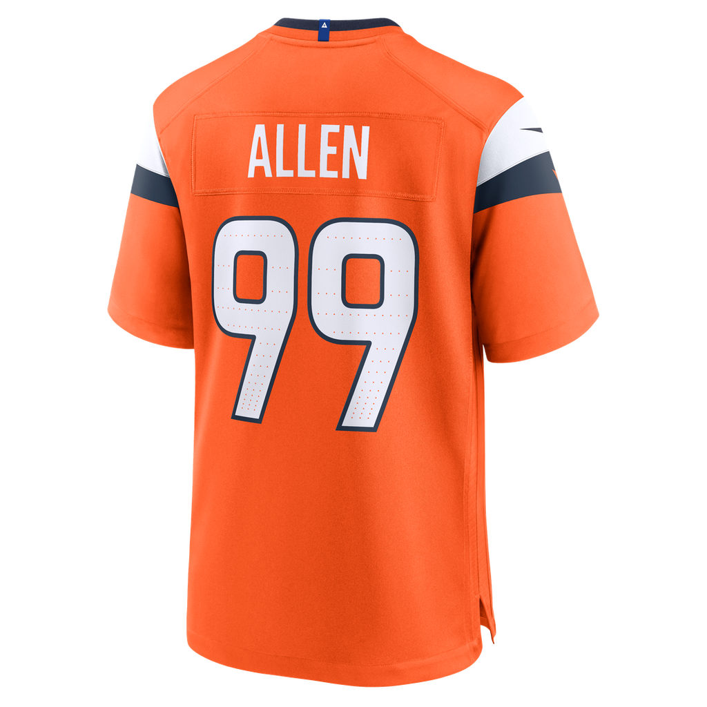 Zach Allen Denver Broncos Team Game Jersey - Orange