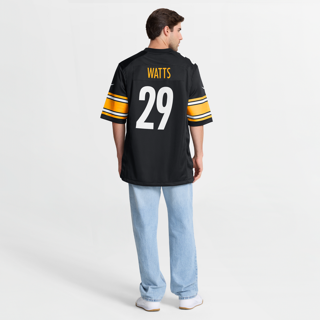 Ryan Watts Pittsburgh Steelers Game Jersey - Black