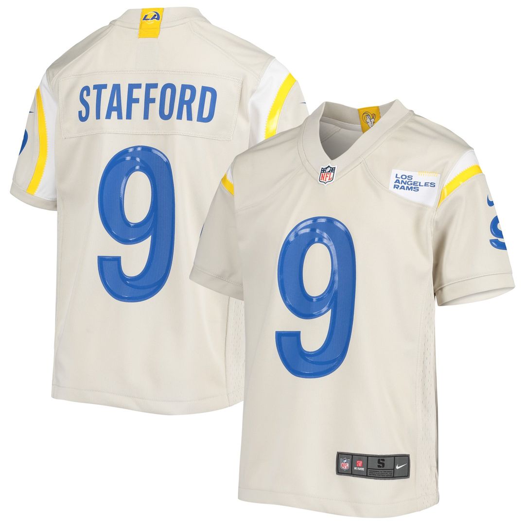 Matthew Stafford Los Angeles Rams Youth Game Jersey - Cream