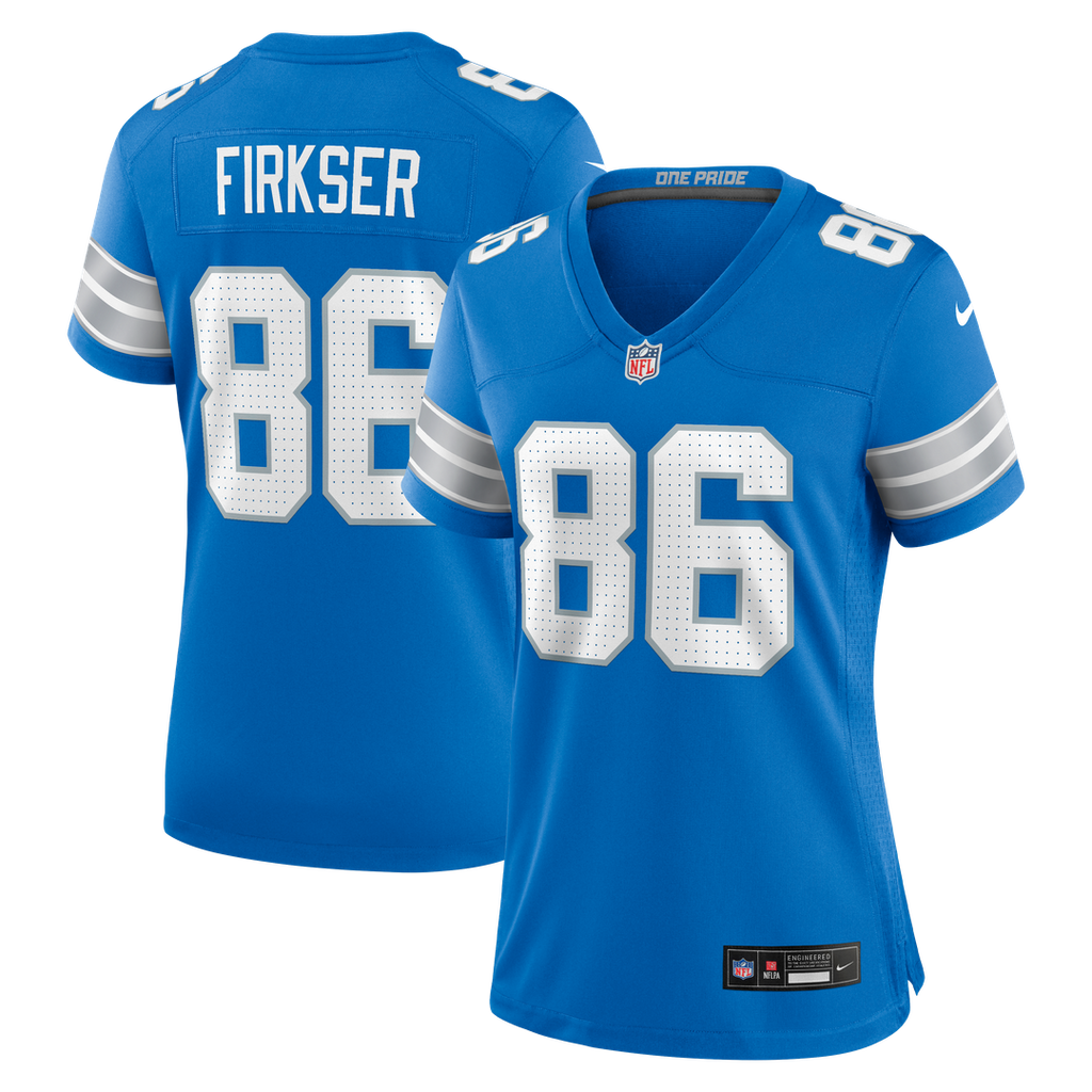 Anthony Firkser Detroit Lions Women's Team Game Jersey - Blue