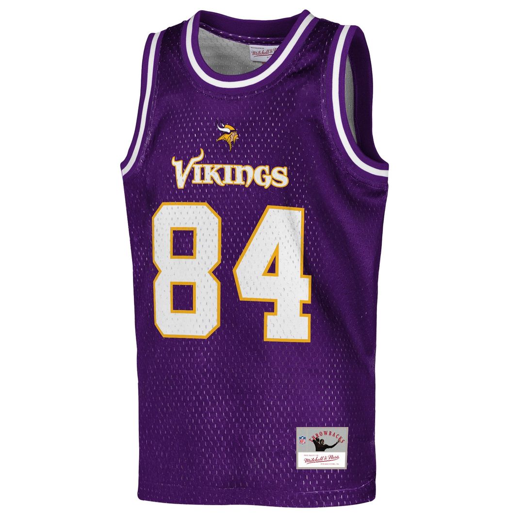 Randy Moss Minnesota Vikings Mitchell & Ness Youth Retired Player Basketball Fashion Jersey - Purple
