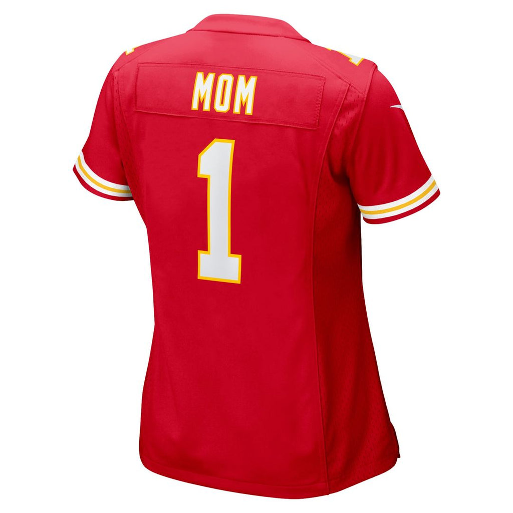 Number 1 Mom Kansas City Chiefs Women's Game Jersey - Red