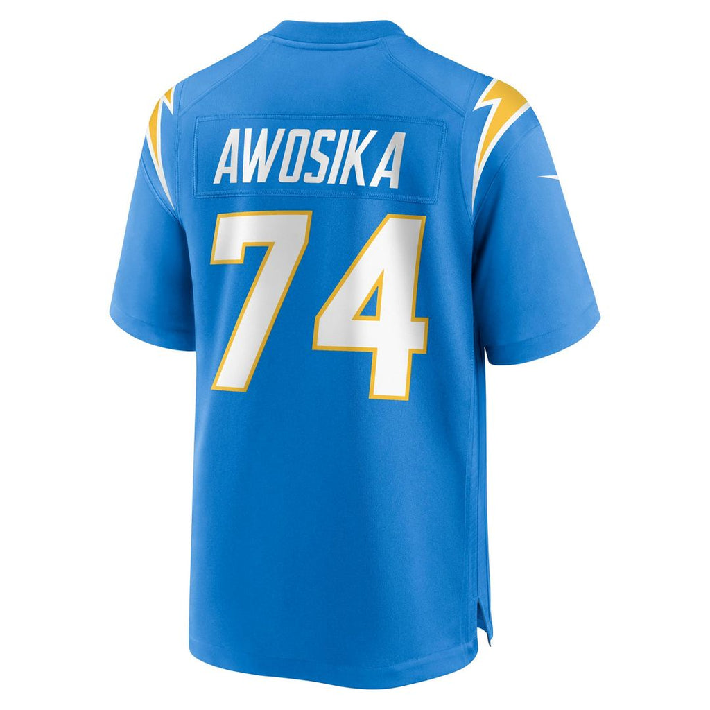 Kayode Awosika Los Angeles Chargers Team Game Jersey - Powder Blue