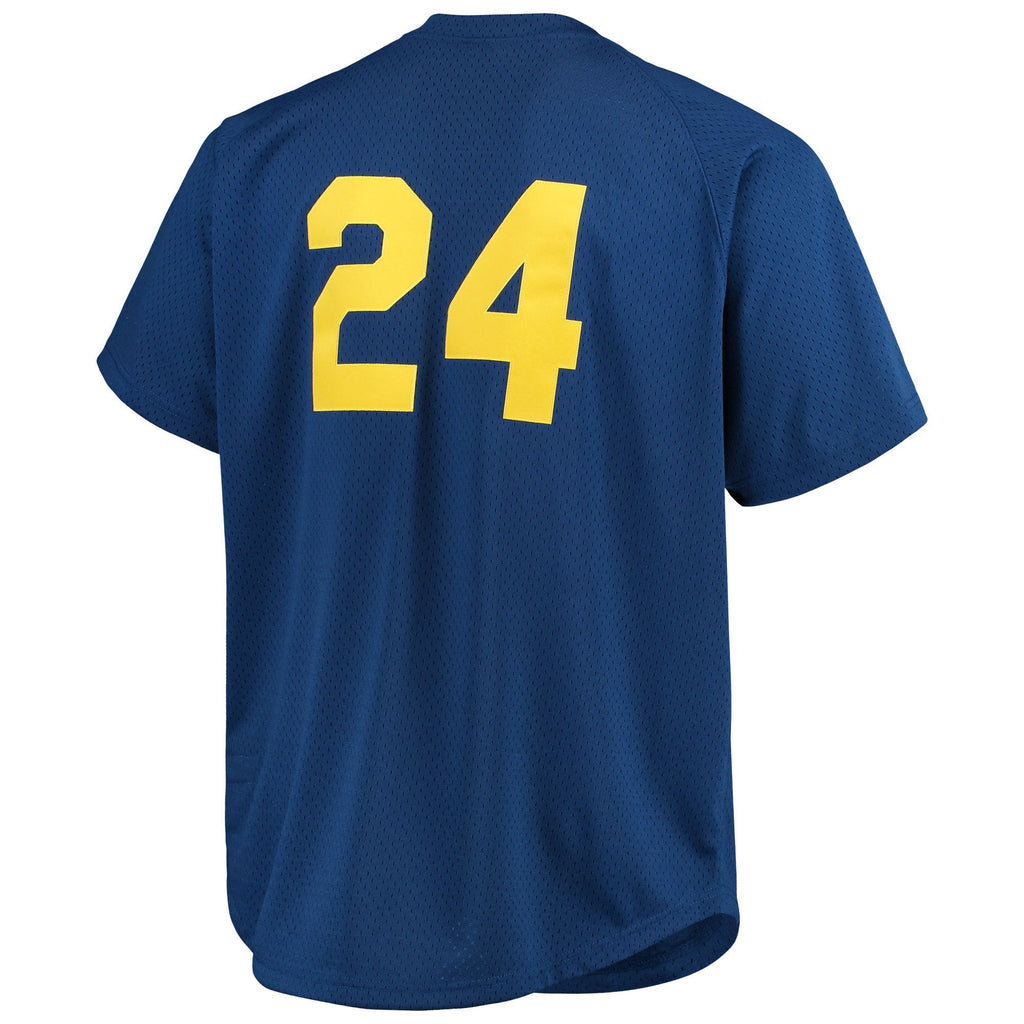 Men's Seattle Mariners Ken Griffey Jr. 1991 Mitchell & Ness Royal Blue Cooperstown Collection Mesh Batting Practice Jersey