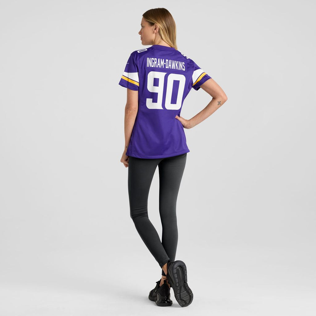 Tyrion Ingram-Dawkins Minnesota Vikings Women's Team Game Jersey - Purple