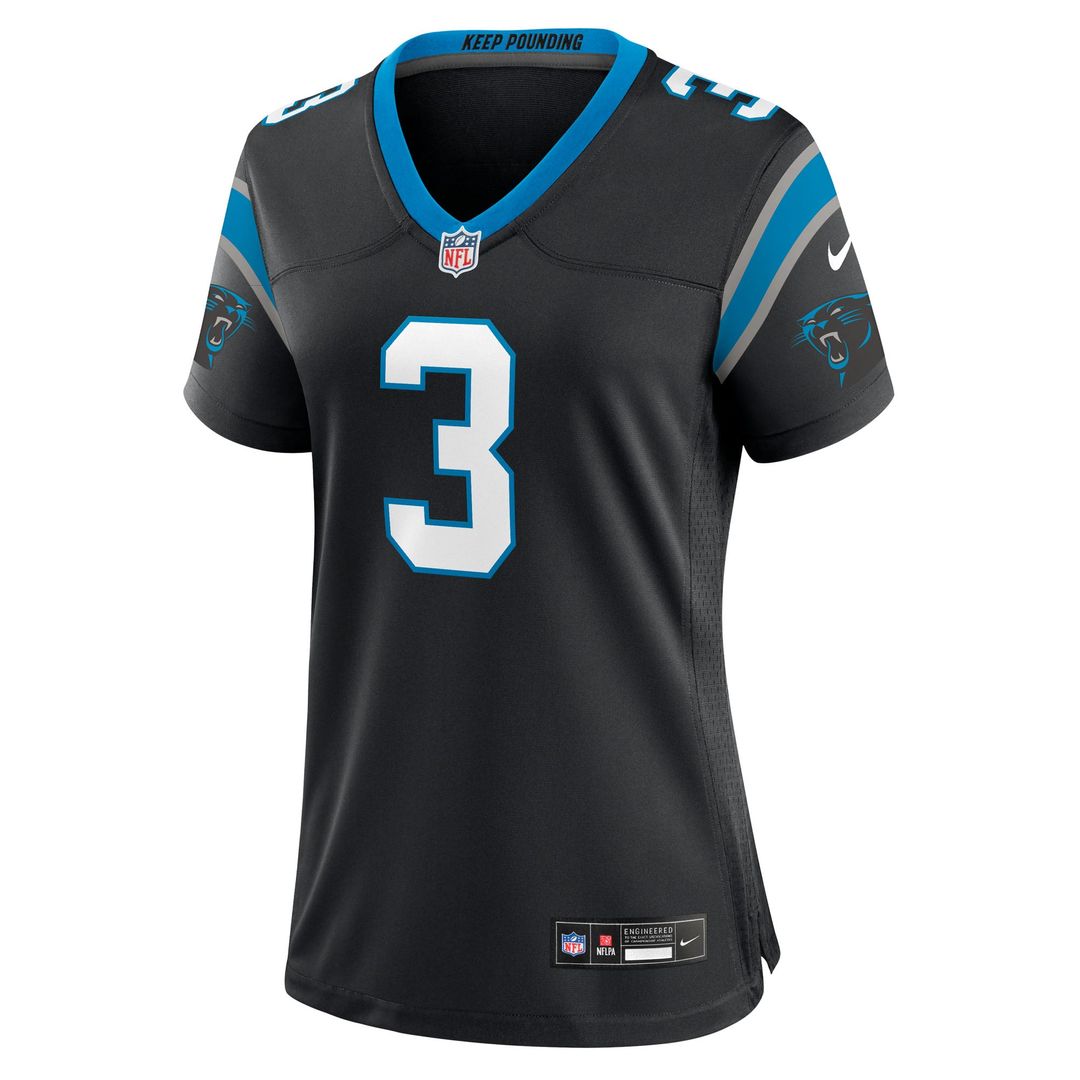 Princely Umanmielen Carolina Panthers Women's Team Game Jersey - Black