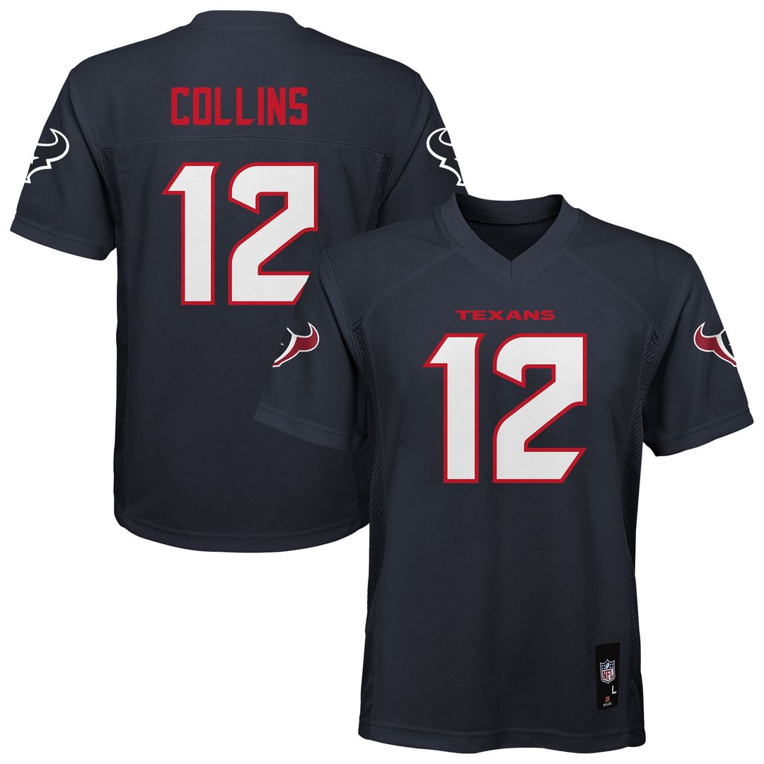 Nico Collins Houston Texans Youth Replica Player Jersey - Navy