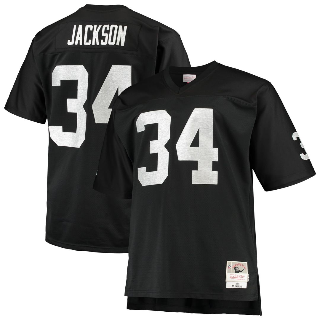 Bo Jackson Las Vegas Raiders Mitchell & Ness Big & Tall 1988 Retired Player Replica Jersey - White