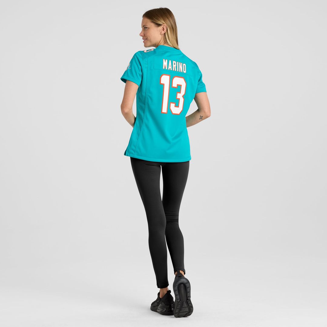 Dan Marino Miami Dolphins Women's Game Retired Player Jersey - Aqua