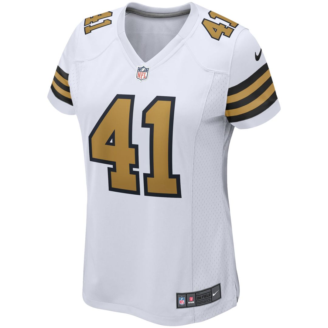 Alvin Kamara New Orleans Saints Women's Alternate Game Player Jersey - White