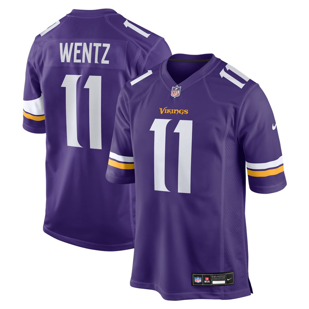 Carson Wentz Minnesota Vikings Team Game Jersey - Purple