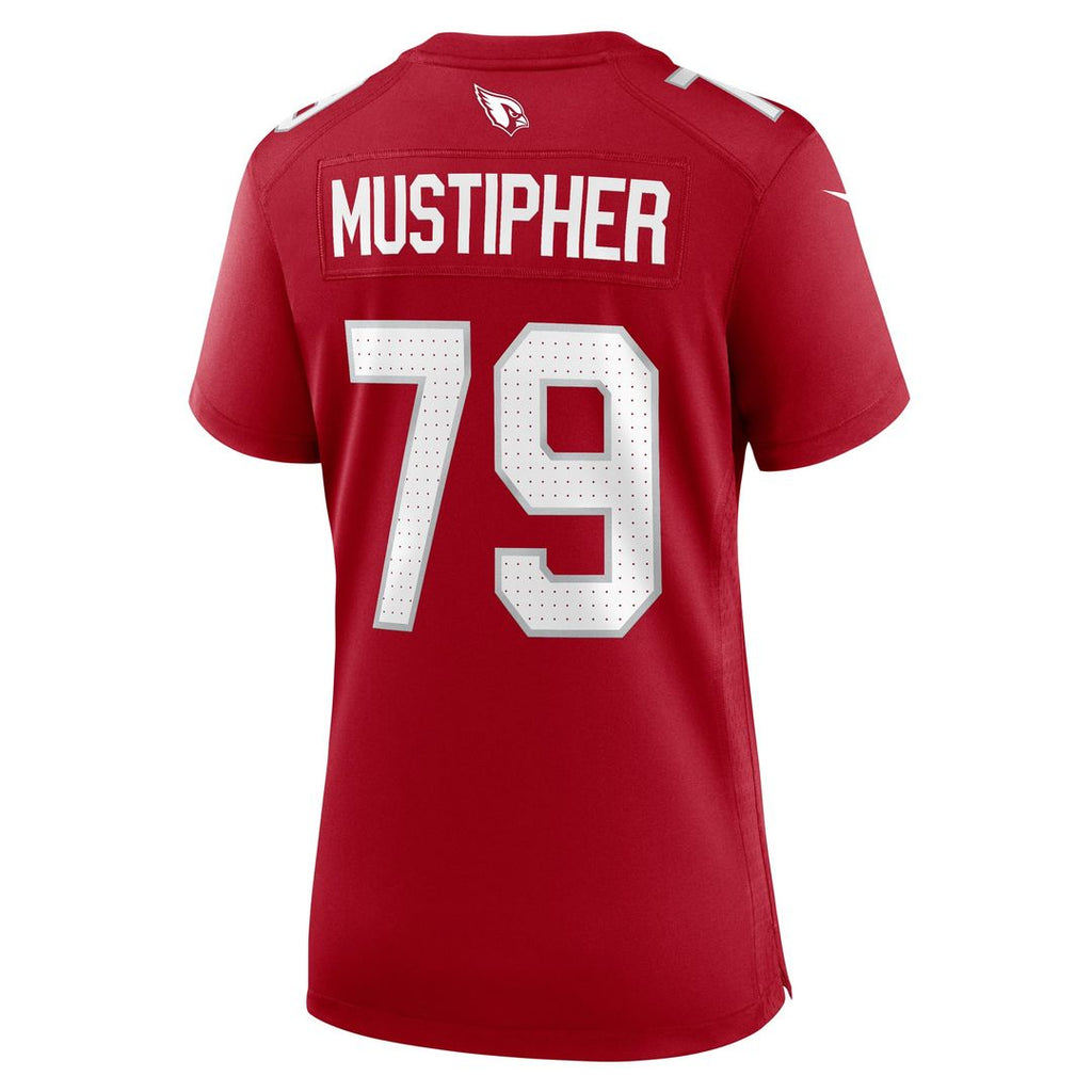 PJ Mustipher Arizona Cardinals Women's Team Game Jersey - Cardinal