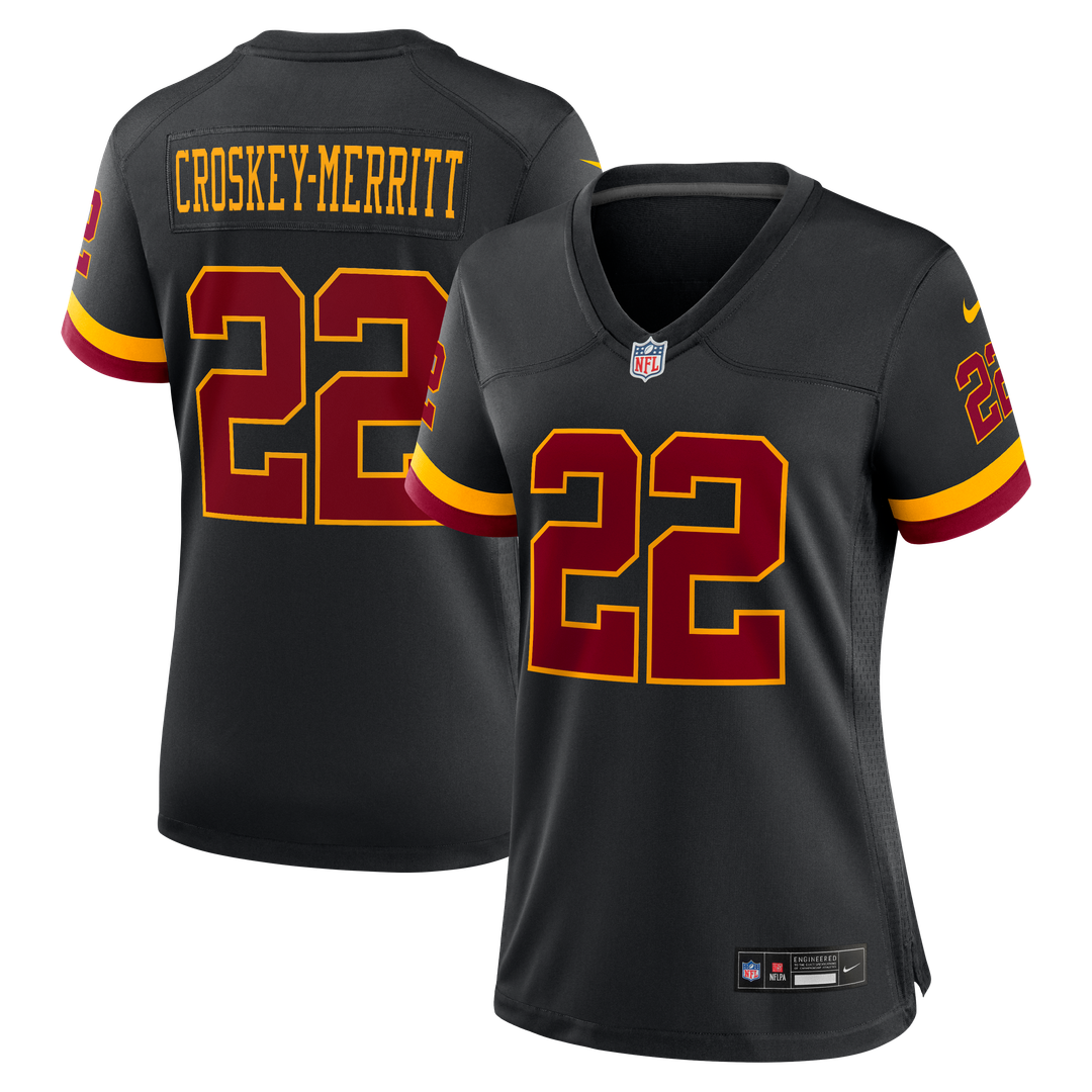 Jacory Croskey-Merritt Washington Commanders Women's Hail Raiser Alternate Game Jersey - Black
