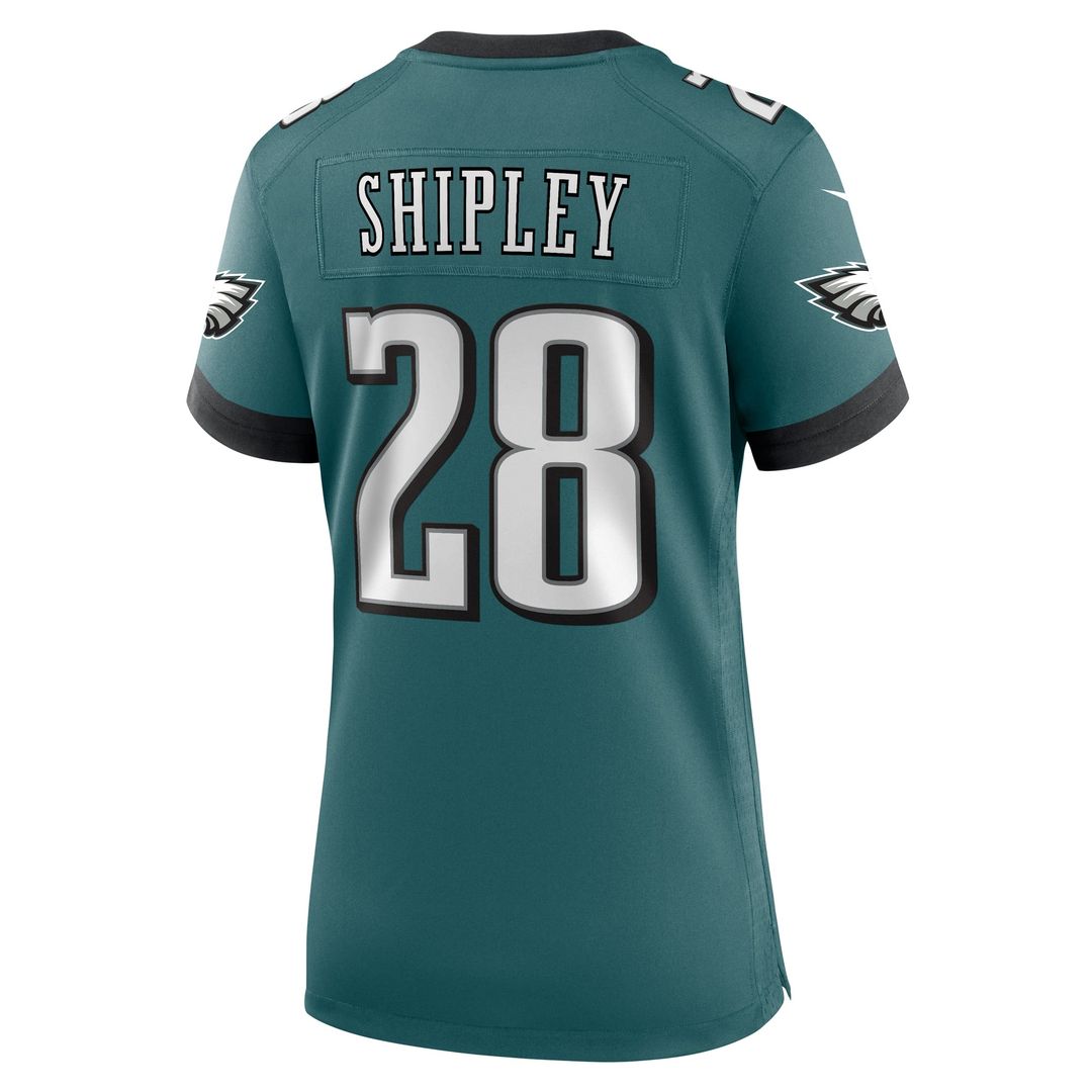Will Shipley Philadelphia Eagles Women's Team Game Jersey - Midnight Green